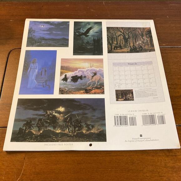 Vintage Y2K Tolkien Wall Calendar Ted Nasmith ISBN #0066211549 (2002) + Poster - Picture 2 of 4